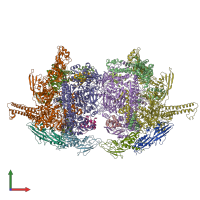 PDB entry 4lk0 coloured by chain, front view.