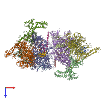 PDB entry 4lk0 coloured by chain, top view.