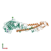 PDB entry 4lkk coloured by chain, front view.