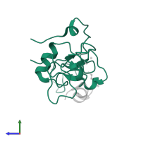 Histone acetyltransferase KAT6A in PDB entry 4llb, assembly 1, side view.