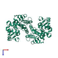 GST N-terminal domain-containing protein in PDB entry 4lmw, assembly 1, top view.