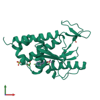 PDB entry 4ln7 coloured by chain, front view.