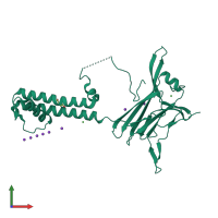 PDB entry 4lp8 coloured by chain, front view.