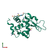 PDB entry 4lt2 coloured by chain, front view.