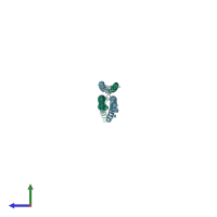 PDB entry 4ltb coloured by chain, side view.