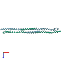 PDB entry 4ltb coloured by chain, top view.