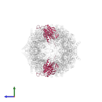 Proteasome subunit beta type-6 in PDB entry 4ltc, assembly 1, side view.