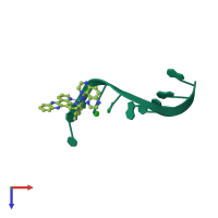 PDB entry 4ltg coloured by chain, top view.