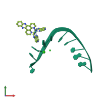 PDB entry 4ltk coloured by chain, front view.