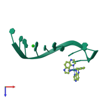 PDB entry 4ltl coloured by chain, top view.