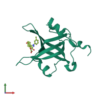 PDB entry 4luz coloured by chain, front view.