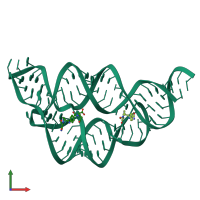 PDB entry 4lvv coloured by chain, front view.
