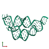 PDB entry 4lvz coloured by chain, front view.