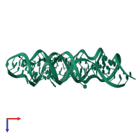PDB entry 4lvz coloured by chain, top view.