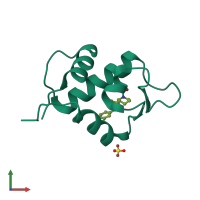 PDB entry 4lwt coloured by chain, front view.