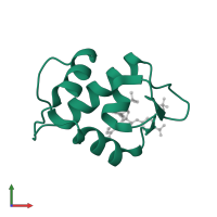 E3 ubiquitin-protein ligase Mdm2 in PDB entry 4lwu, assembly 1, front view.
