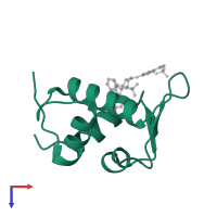 E3 ubiquitin-protein ligase Mdm2 in PDB entry 4lwu, assembly 1, top view.