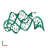 PDB entry 4lx5 coloured by chain, front view.