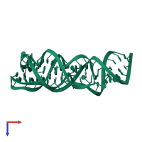 PDB entry 4lx5 coloured by chain, top view.