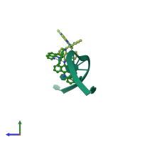 PDB entry 4ly2 coloured by chain, side view.