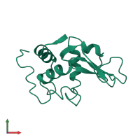 PDB entry 4lyo coloured by chain, front view.