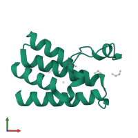 Bromodomain adjacent to zinc finger domain protein 2A in PDB entry 4lz2, assembly 1, front view.