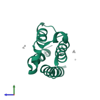 Bromodomain adjacent to zinc finger domain protein 2A in PDB entry 4lz2, assembly 1, side view.