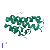 Bromodomain adjacent to zinc finger domain protein 2A in PDB entry 4lz2, assembly 1, top view.