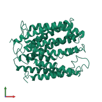 PDB entry 4lz6 coloured by chain, front view.