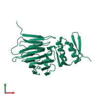 DUF4974 domain-containing protein in PDB entry 4m0h, assembly 1, front view.