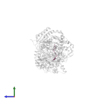 Amyloid-beta protein 40 in PDB entry 4m1c, assembly 1, side view.