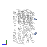 PYRIDINE-2-CARBOXYLIC ACID in PDB entry 4m1e, assembly 1, side view.