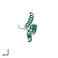 PDB entry 4m1p coloured by chain, side view.