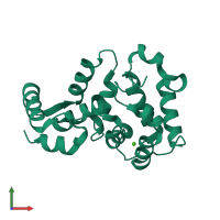 PDB entry 4m2o coloured by chain, front view.