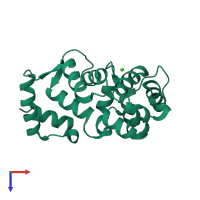 PDB entry 4m2p coloured by chain, top view.