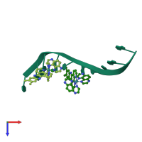 PDB entry 4m3i coloured by chain, top view.