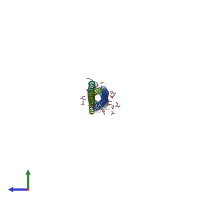 PDB entry 4m3l coloured by chain, side view.