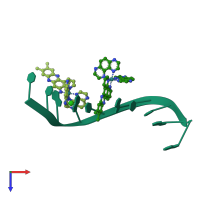 PDB entry 4m3v coloured by chain, top view.