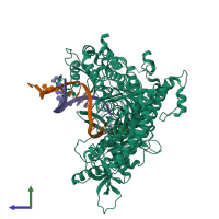 PDB entry 4m45 coloured by chain, side view.