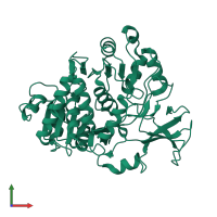 PDB entry 4m46 coloured by chain, front view.