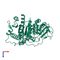 PDB entry 4m46 coloured by chain, top view.