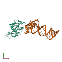 PDB entry 4m4o coloured by chain, front view.