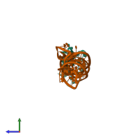 PDB entry 4m4o coloured by chain, side view.