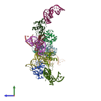PDB entry 4m6d coloured by chain, side view.