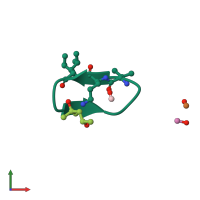 PDB entry 4m6e coloured by chain, front view.