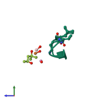 PDB entry 4m6e coloured by chain, side view.