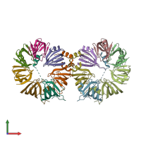 PDB entry 4m77 coloured by chain, front view.