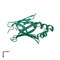PDB entry 4m7m coloured by chain, top view.