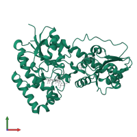 Oleandomycin glycosyltransferase in PDB entry 4m83, assembly 2, front view.