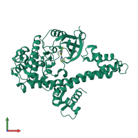PDB entry 4m84 coloured by chain, front view.